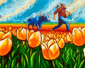 Tulip painting by Adam Turman