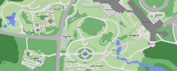 Map of the gardens