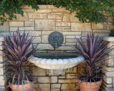 Sensory Garden Fountain with plants