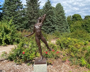 South wind sculpture in the rose garden