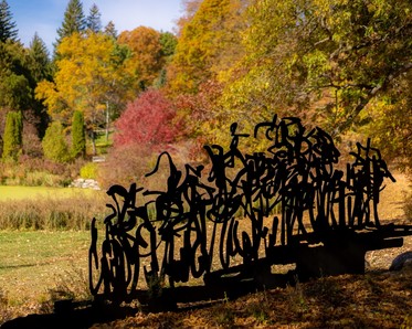 Wild Woods sculpture in the fall