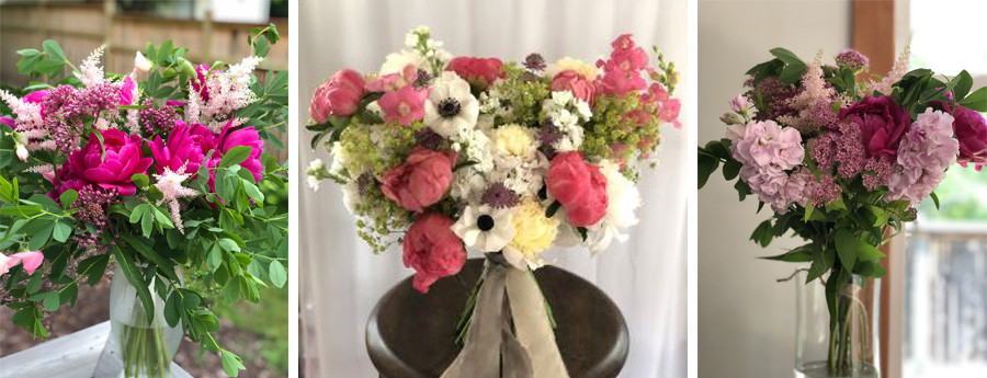 Spring floral bouquets by Instructor Susan Snegosky