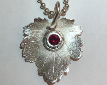 Silver leaf necklace, Art and photo by Instructor Sarah Bober