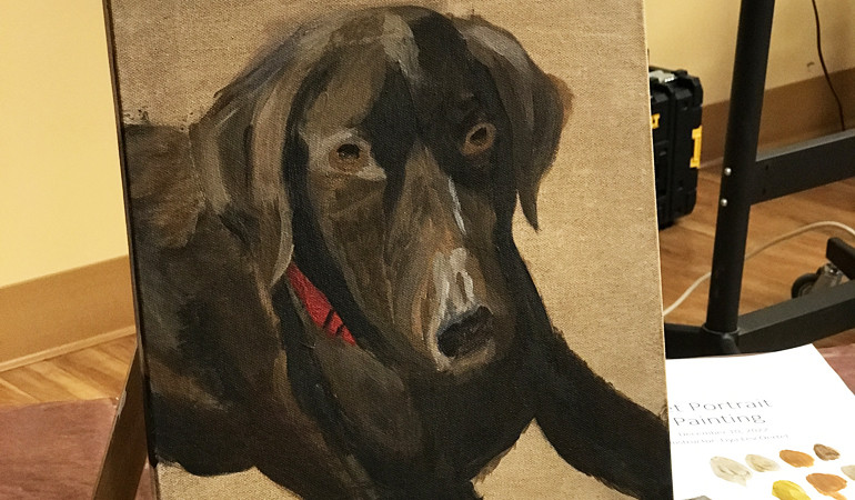 Paint your Pet class 2022, photo by Laura Cogswell.