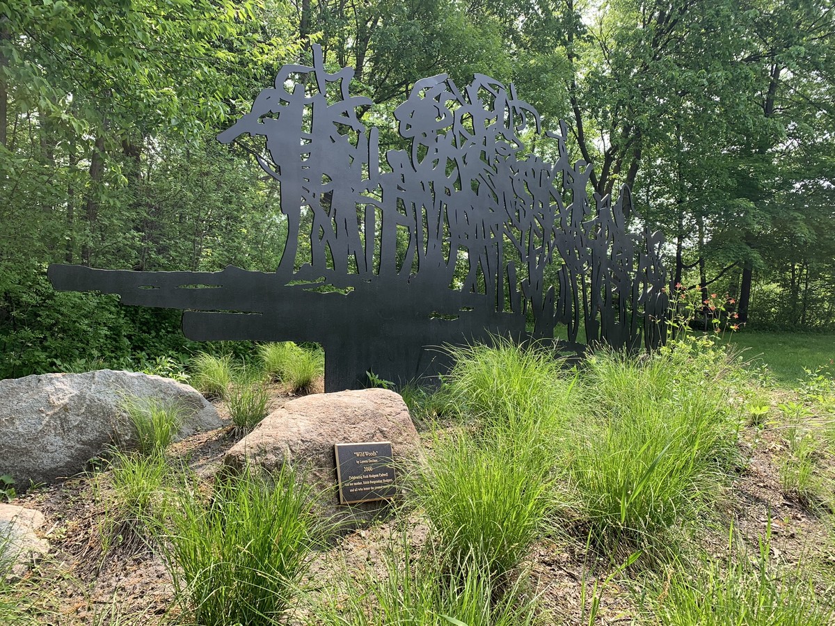 Wild Woods sculpture in the summer