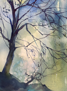 Rhythm and Hues class - Spring Trees, art by Instructor Sonja Hutchinson